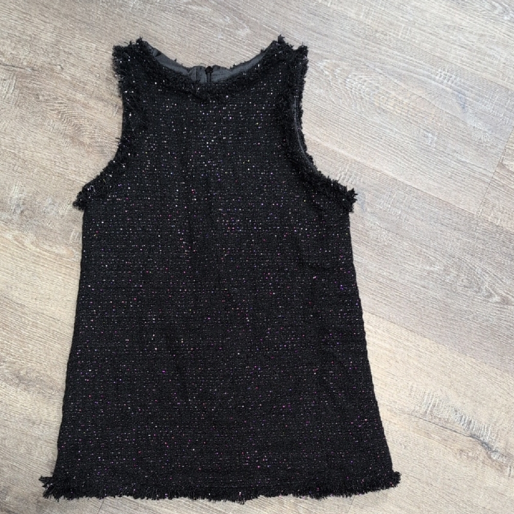 Zara Black Textured Girls Dress